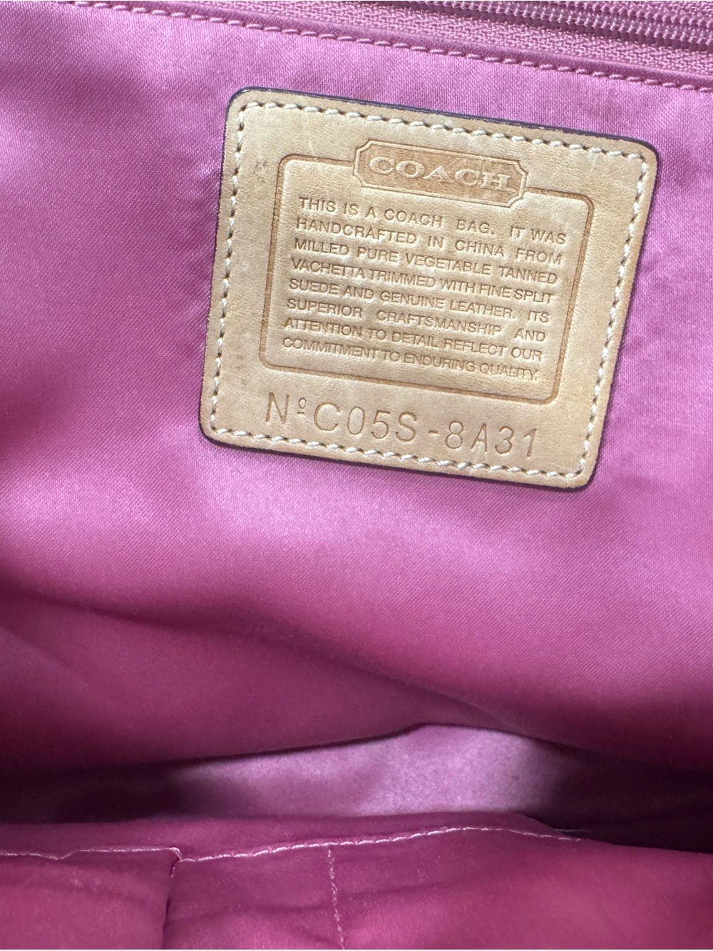 Coach Cognac Leather Studded Satchel - Picture 6 of 8
